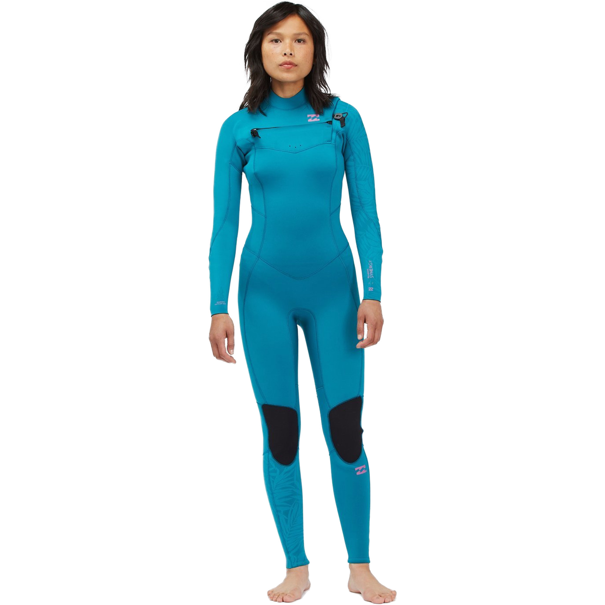 2022 Billabong Womens Synergy 5/4mm Chest Zip Wetsuit C45G51 Blue